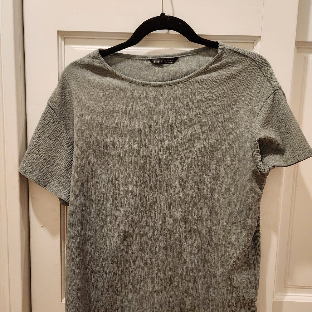 Sage Green  Short Sleeve T-Shirt - DRESSY